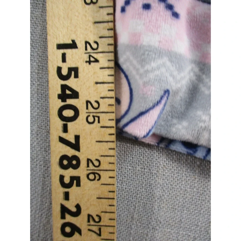 Disney Eeyore Fleece Pajama Pants Womens XL Pink Grey Fair Isle Winnie The Pooh - Picture 3 of 7